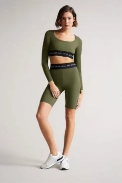 Ted Baker Dark Green Lleeya Branded Cycling Shorts -TED BAKER Sales Store unnamed file 5715