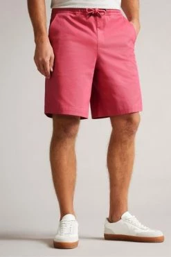 Ted Baker Mordon Pink Twill Drawstring Shorts -TED BAKER Sales Store unnamed file 5720