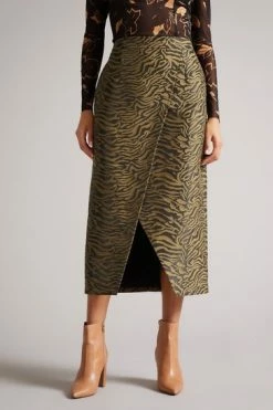 Ted Baker Black Zanthie Fixed Wrap Midi Skirt 10 Ted Baker Black Zanthie Fixed Wrap Midi Skirt -TED BAKER Sales Store unnamed file 5725