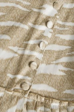 Ted Baker Brown Zebra Camel Dropped Waist Pleated Midi Skirt 12 Ted Baker Brown Zebra Camel Dropped Waist Pleated Midi Skirt -TED BAKER Sales Store unnamed file 5730