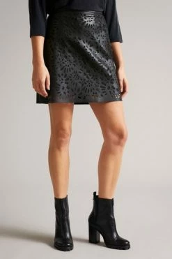Ted Baker Keiss Black Cutwork Pleather Mini Skirt -TED BAKER Sales Store unnamed file 5737