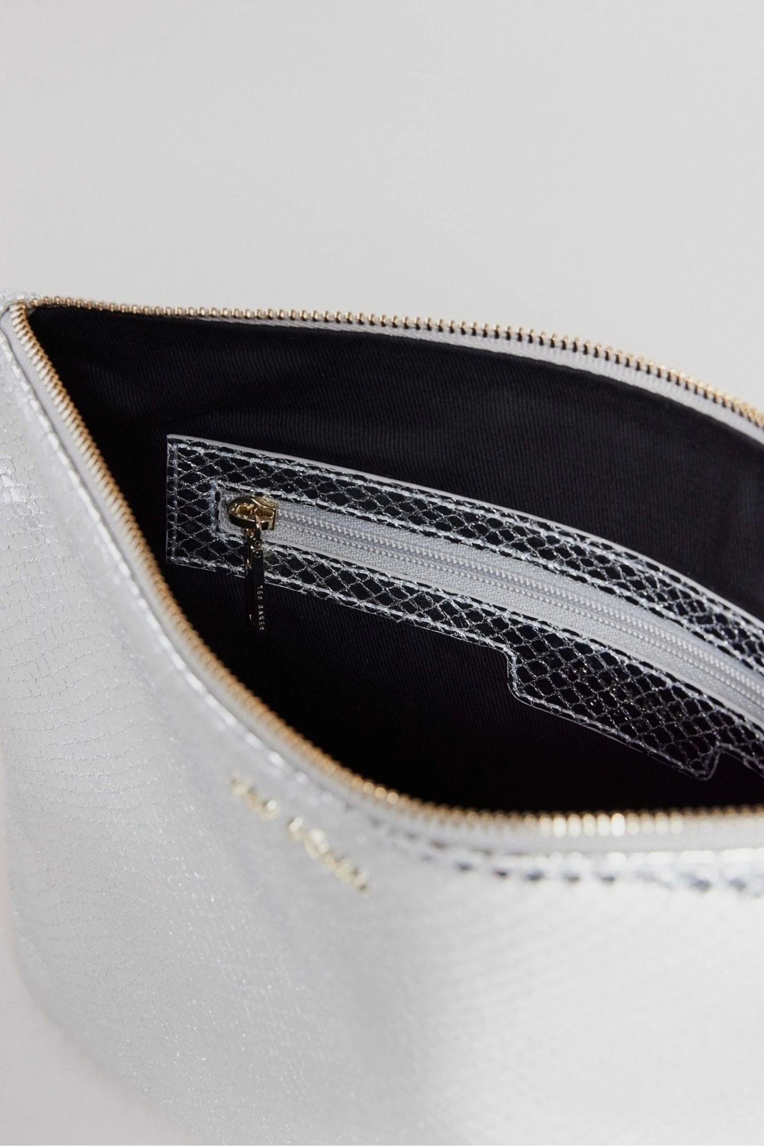 Ted Baker Large Snaksi Silver Snake Detail Pouch 6 Ted Baker Large Snaksi Silver Snake Detail Pouch - Image 4