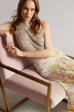 Ted Baker Yellow Rafaele Column Skirt With Curved Asymmetric Panel 11 Ted Baker Yellow Rafaele Column Skirt With Curved Asymmetric Panel -TED BAKER Sales Store unnamed file 5768