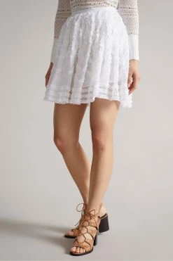 Ted Baker Halvy White Full Mini Skirt -TED BAKER Sales Store unnamed file 5773