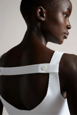 Ted Baker White Dress With Knit Bodice And Tulip Skirt -TED BAKER Sales Store unnamed file 5779