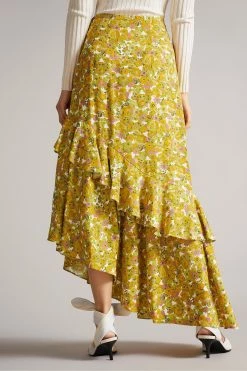 Ted Baker Dk-Orange Odissa Asymmetric Skirt With Tiered Ruffle Hem 10 Ted Baker Dk-Orange Odissa Asymmetric Skirt With Tiered Ruffle Hem -TED BAKER Sales Store unnamed file 5786