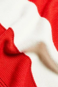 Ted Baker Red Frankln Striped Knitted Scarf -TED BAKER Sales Store unnamed file 5865