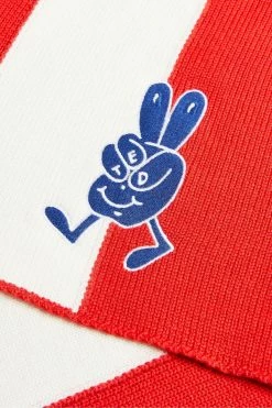 Ted Baker Red Frankln Striped Knitted Scarf -TED BAKER Sales Store unnamed file 5866