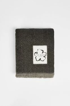 Ted Baker Hety Black Herringbone Scarf -TED BAKER Sales Store unnamed file 5883