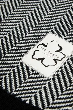 Ted Baker Cira Black Chevron Knitted Scarf -TED BAKER Sales Store unnamed file 5885