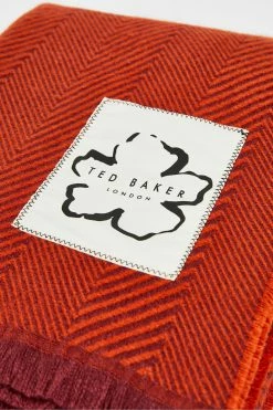 Ted Baker Purple Hety Herringbone Scarf -TED BAKER Sales Store unnamed file 5899