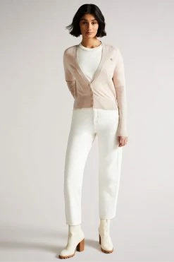 Ted Baker Aiyleen Cream Merino Low V Cardigan -TED BAKER Sales Store unnamed file 5947