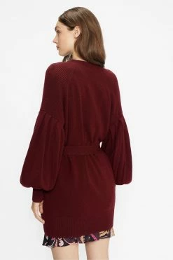 Ted Baker Purple Ttiiaa Pleat Detailed Longline Cardigan 9 Ted Baker Purple Ttiiaa Pleat Detailed Longline Cardigan -TED BAKER Sales Store unnamed file 5952