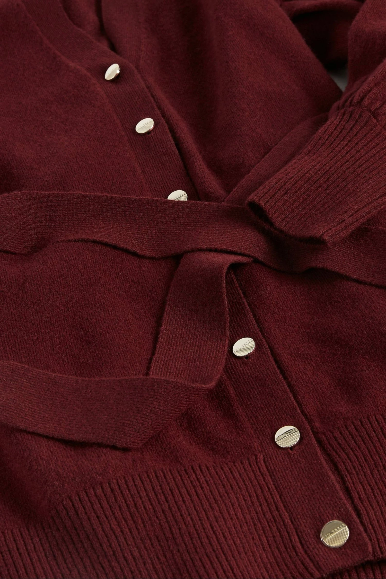 Ted Baker Purple Ttiiaa Pleat Detailed Longline Cardigan 7 Ted Baker Purple Ttiiaa Pleat Detailed Longline Cardigan - Image 5