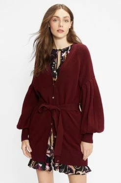 Ted Baker Purple Ttiiaa Pleat Detailed Longline Cardigan 13 Ted Baker Purple Ttiiaa Pleat Detailed Longline Cardigan -TED BAKER Sales Store unnamed file 5956