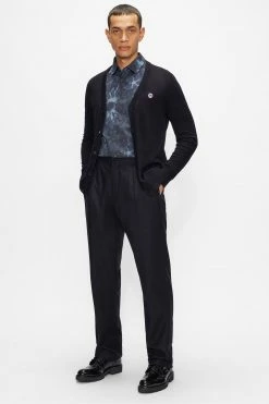 Ted Baker Blue Stepney Long Sleeve Core Cardigan -TED BAKER Sales Store unnamed file 5959