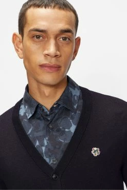 Ted Baker Blue Stepney Long Sleeve Core Cardigan -TED BAKER Sales Store unnamed file 5960