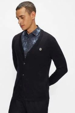 Ted Baker Blue Stepney Long Sleeve Core Cardigan -TED BAKER Sales Store unnamed file 5961