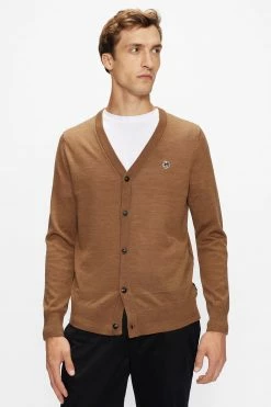 Ted Baker Brown Stepney Long Sleeve Core Cardigan