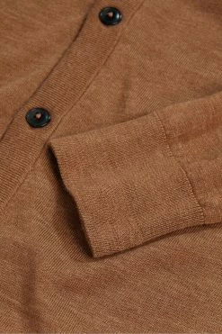 Ted Baker Brown Stepney Long Sleeve Core Cardigan -TED BAKER Sales Store unnamed file 5966