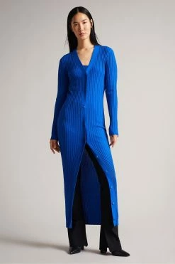 Ted Baker Blue Nardaa Brt-Blue Longline Cardigan