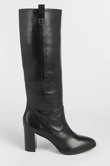 Ted Baker Black Allisan Leather Block Heel Knee Length Boots 6 Ted Baker Black Allisan Leather Block Heel Knee Length Boots - Image 5