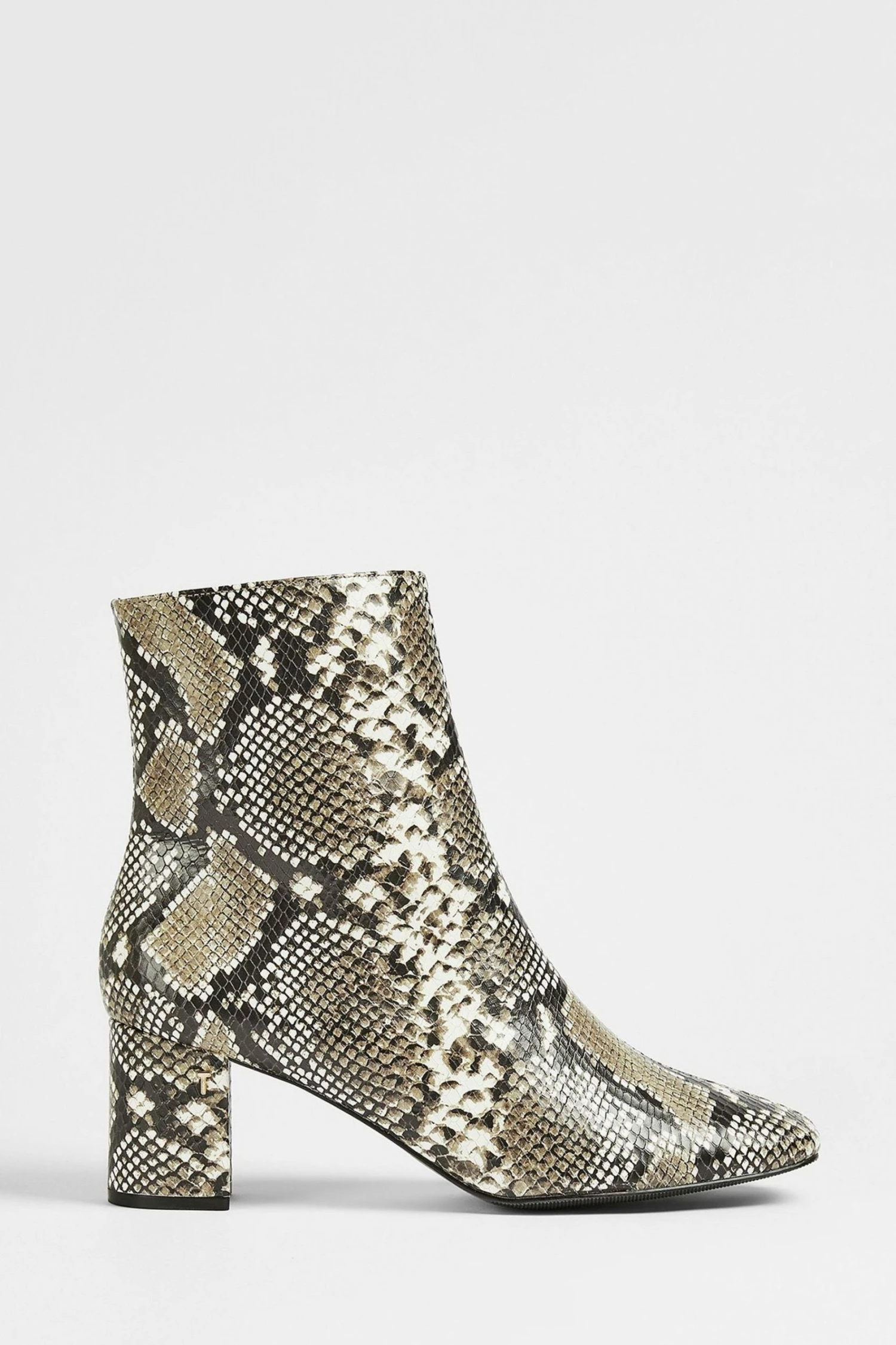 Ted Baker Neomy Imitation Snake Block Heel Ankle Boots 3 Ted Baker Neomy Imitation Snake Block Heel Ankle Boots