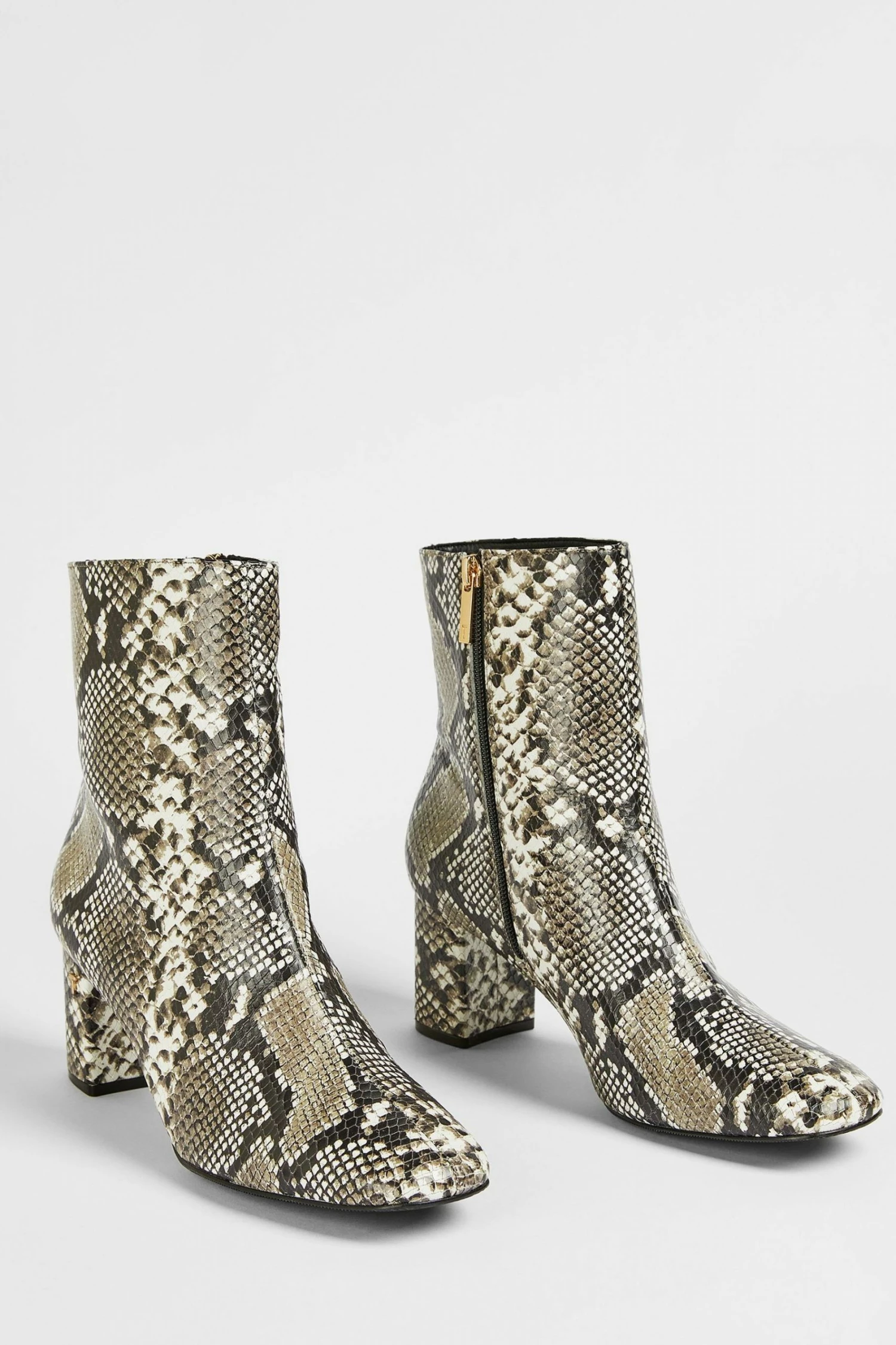 Ted Baker Neomy Imitation Snake Block Heel Ankle Boots 4 Ted Baker Neomy Imitation Snake Block Heel Ankle Boots - Image 2