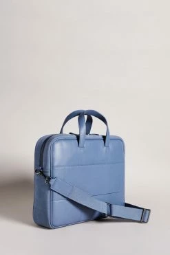 Ted Baker Blue Tyrese Suede T Document Bag -TED BAKER Sales Store unnamed file 599
