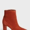 Ted Baker Womens Tan Brown Nyshaa Suede Block Heel Ankle Boots -TED BAKER Sales Store unnamed file 5997