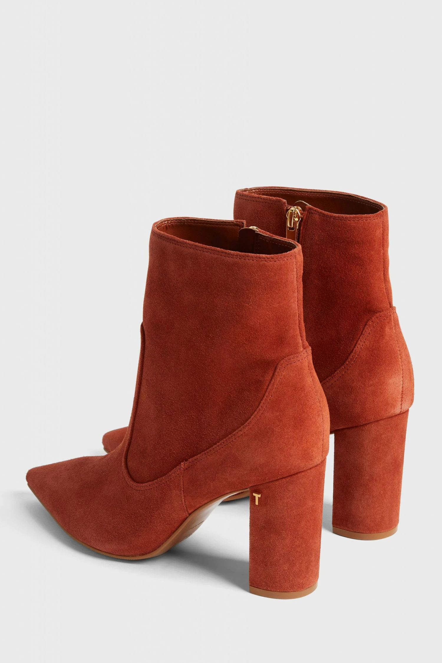 Ted Baker Womens Tan Brown Nyshaa Suede Block Heel Ankle Boots 5 Ted Baker Womens Tan Brown Nyshaa Suede Block Heel Ankle Boots - Image 3