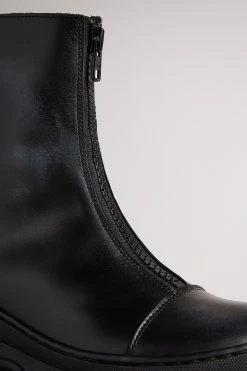 Ted Baker Black Aurelya Black Zip Front Chunky Boots -TED BAKER Sales Store unnamed file 6005