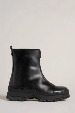 Ted Baker Black Aurelya Black Zip Front Chunky Boots -TED BAKER Sales Store unnamed file 6007