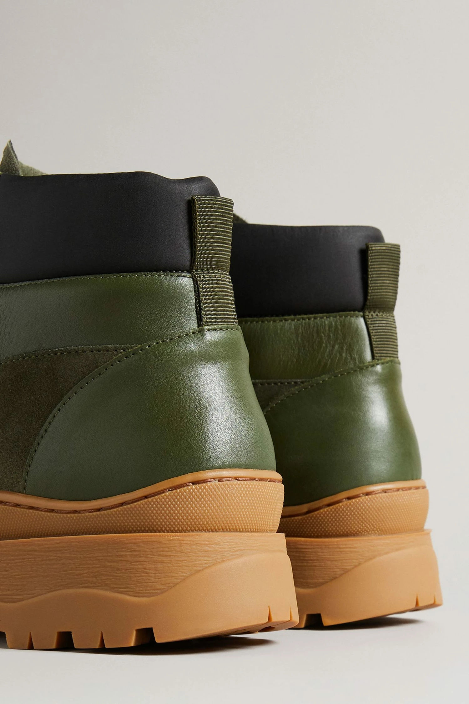 Ted Baker Unisex Westonn Khaki Green Chunky Hiker Boots 5 Ted Baker Unisex Westonn Khaki Green Chunky Hiker Boots - Image 4
