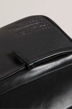 Ted Baker Kianul Black Branded Leather Messenger Bag -TED BAKER Sales Store unnamed file 604