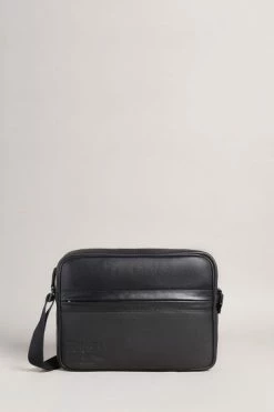 Ted Baker Kianul Black Branded Leather Messenger Bag -TED BAKER Sales Store unnamed file 607