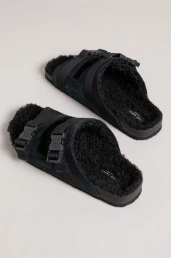 Ted Baker Dougie Black Suede Nylon Clip Two Strap Slippers 8 Ted Baker Dougie Black Suede Nylon Clip Two Strap Slippers -TED BAKER Sales Store unnamed file 6089