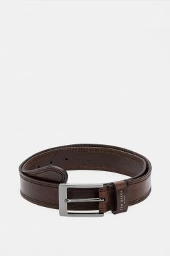 Ted Baker Brown Crikitt Cricket Stitch Belt