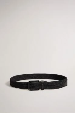 TED BAKER Sales Store 25 Ted Baker Timm Black Woven Belt