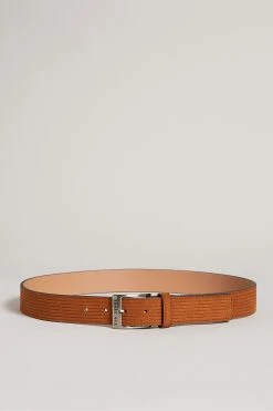 TED BAKER Sales Store 23 Ted Baker Tible Brown Corduroy Suede Belt
