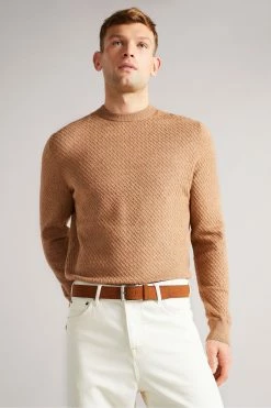 Ted Baker Tible Brown Corduroy Suede Belt -TED BAKER Sales Store unnamed file 6120