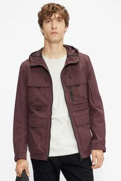 TED BAKER Sales Store 15 Ted Baker Purple Washon Multi Pocket Hooded Jacket