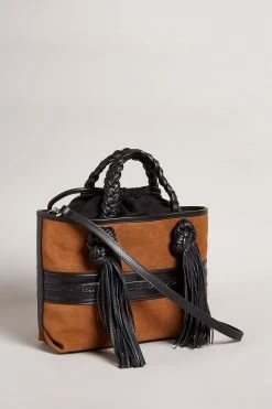 Ted Baker Saffya Brown Branded Tassel Detail Mini Tote -TED BAKER Sales Store unnamed file 660