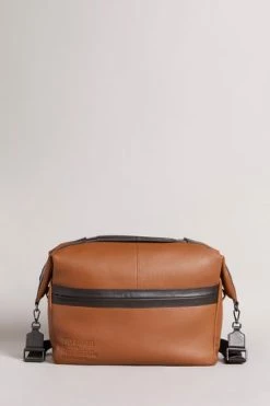 Ted Baker Kaisel Tan Brown Branded Leather Holdall Bag -TED BAKER Sales Store unnamed file 671