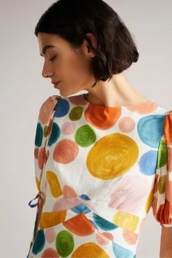 Ted Baker White Hunniy Tie Detail Midi Dress -TED BAKER Sales Store unnamed file 733