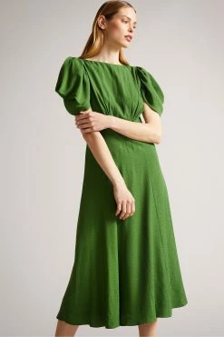 Ted Baker Tulipi Green Panelled Midi Tea Dress -TED BAKER Sales Store unnamed file 761