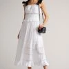 Ted Baker White Promis Midi Dress With Grosgrain Straps -TED BAKER Sales Store unnamed file 771