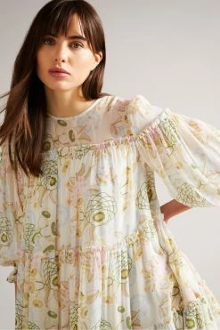 Ted Baker Bellona White Tiered Trapeze Mini Dress -TED BAKER Sales Store unnamed file 786