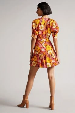 Ted Baker Red Patti Self Belt Detail Mini Dress -TED BAKER Sales Store unnamed file 797