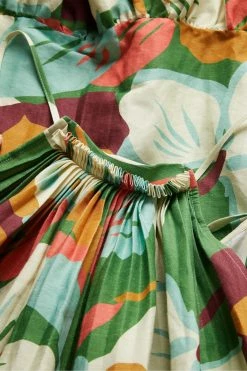 Ted Baker Green Dulina Strappy Linen Maxi Dress With Pleat Detail -TED BAKER Sales Store unnamed file 803